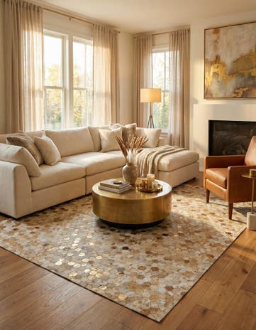 5' x 8' Cowhide - Patchwork Rug