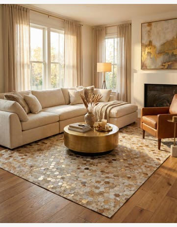 5' x 8' Cowhide - Patchwork Rug