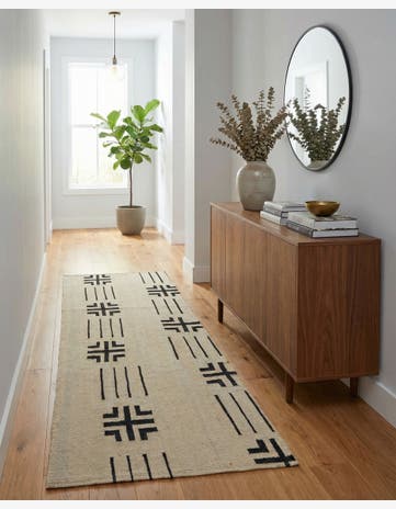 2' 3 x 7' 5 Hand Woven Kilim Modern Wool Runner Rug