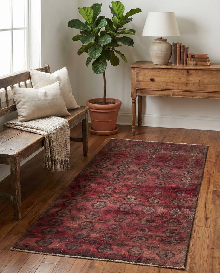 Detail image of 3' x 6' 2 Hand Knotted Ultra Vintage Persian Wool Runner Rug