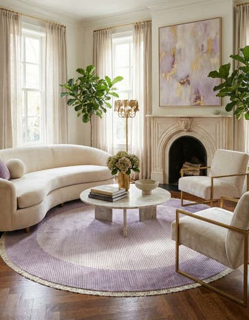6' 5 x 6' 5 Hand Knotted Darya Wool Round Rug