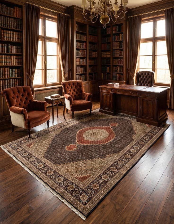 Detail image of  6' 8 x 10' 2 Tabriz Mahi Rug