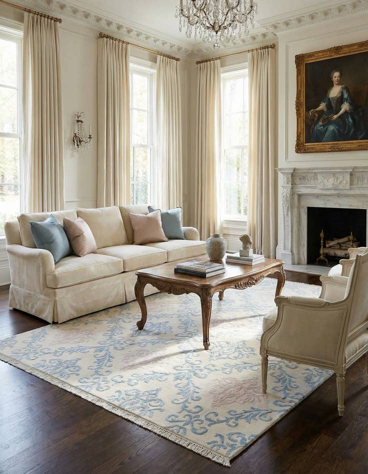 Detail image of 5' 7 x 7' 10  Hand Knotted Darya Wool Rug