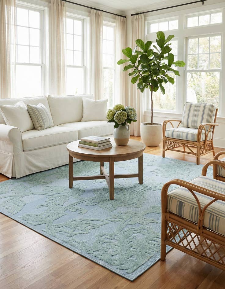 Detail image of 7' 10 x 7' 10  Washable Aruba Indoor / Outdoor Square Rug