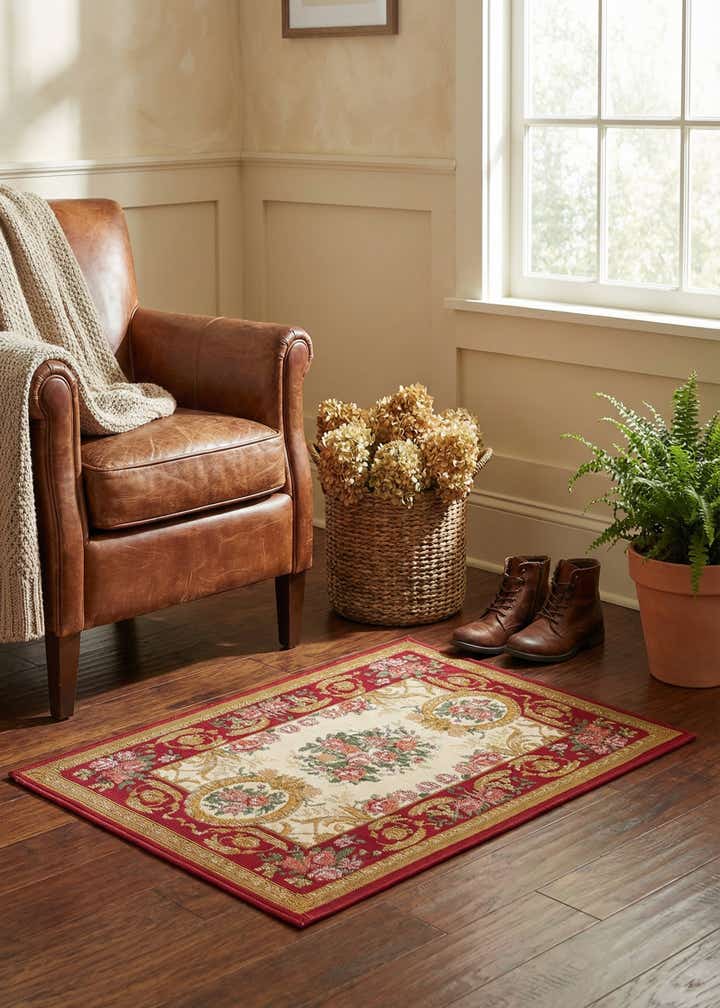 2' x 3' Easy-Clean Traditional Indoor / Outdoor Rug
