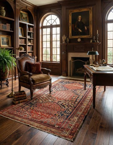 4' 9 x 7' 6 Shirvan Rug