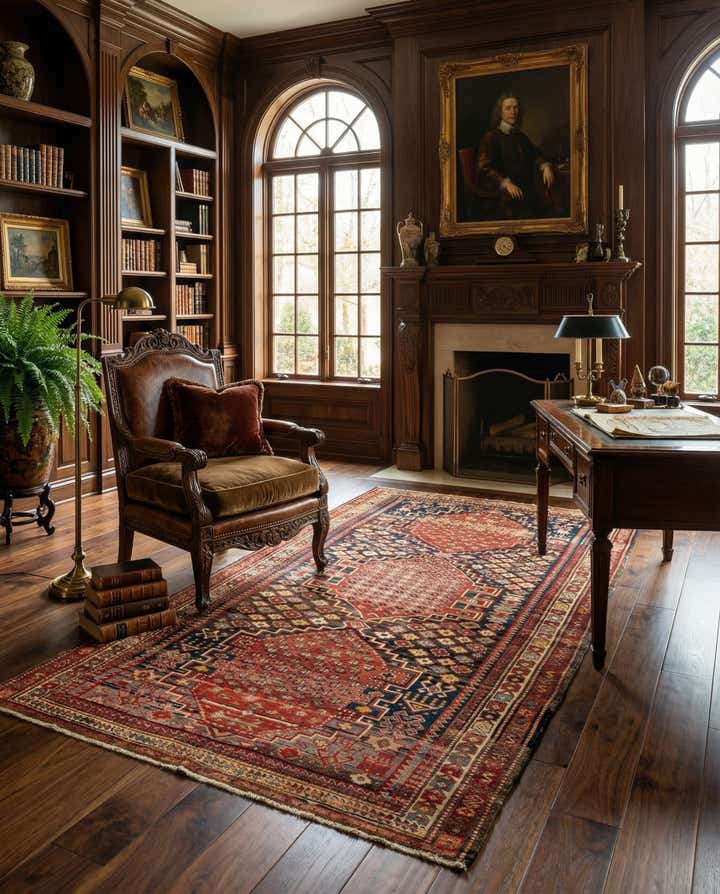 4' 9 x 7' 6 Shirvan Rug
