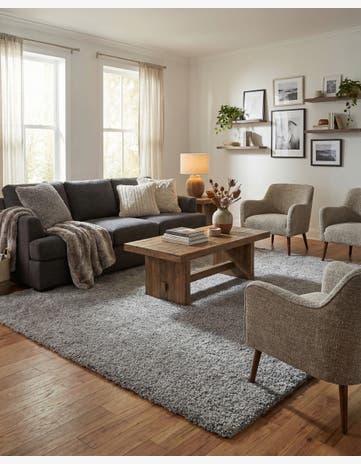 LGrey Zermatt Shag Rug