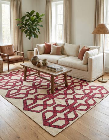 5' 10 x 7' 5 Hand Woven Kilim Modern Wool Rug