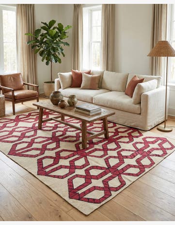 5' 10 x 7' 5 Hand Woven Kilim Modern Wool Rug