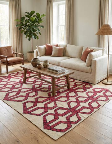 5' 10 x 7' 5 Hand Woven Kilim Modern Wool Rug