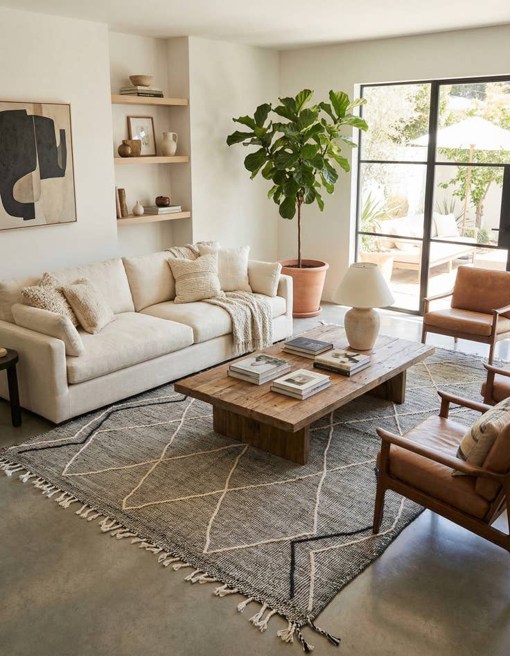 Detail image of 6' 4 x 10' 2  Hand Knotted Moroccan Wool Rug