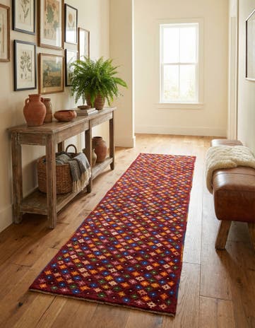2' 7 x 9' 10 Hand Knotted Balouch Wool Runner Rug