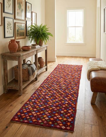 2' 7 x 9' 10 Hand Knotted Balouch Wool Runner Rug