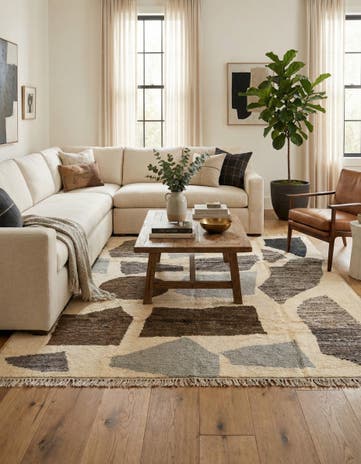 8' 4 x 10' 3 Hand Knotted Moroccan Wool Rug
