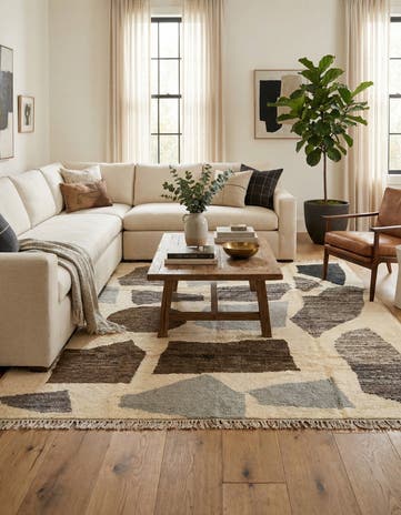 8' 4 x 10' 3 Hand Knotted Moroccan Wool Rug