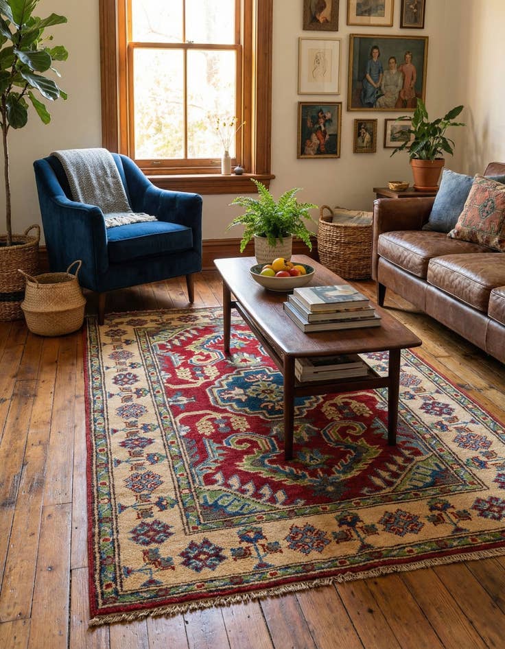 Detail image of 2' 9 x 4' 2  Hand Knotted Kazak Rug