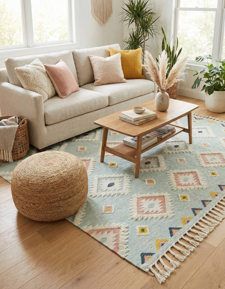 Detail image of 7' 1 x 10'  Hand Woven Arizona Wool Rug