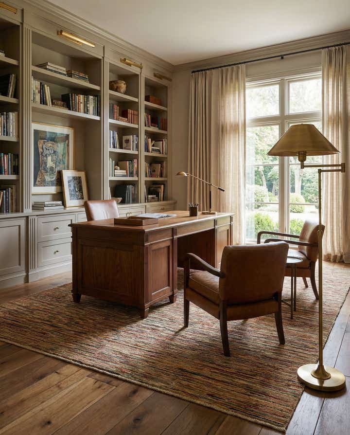 6' 6 x 9' 7 Hand Knotted Modern Ziegler Rug