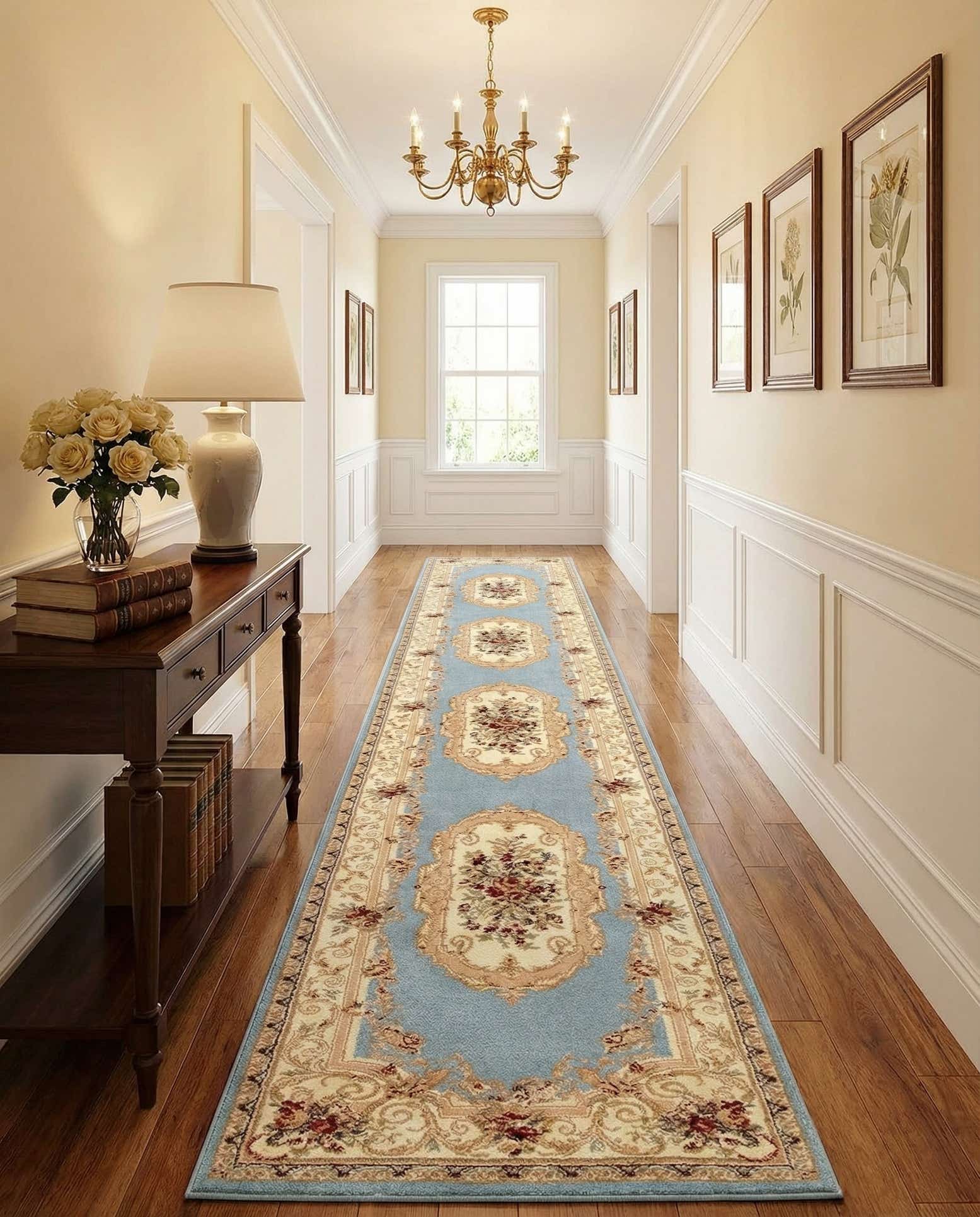 3' x 16' 5 Classic Aubusson Runner Rug