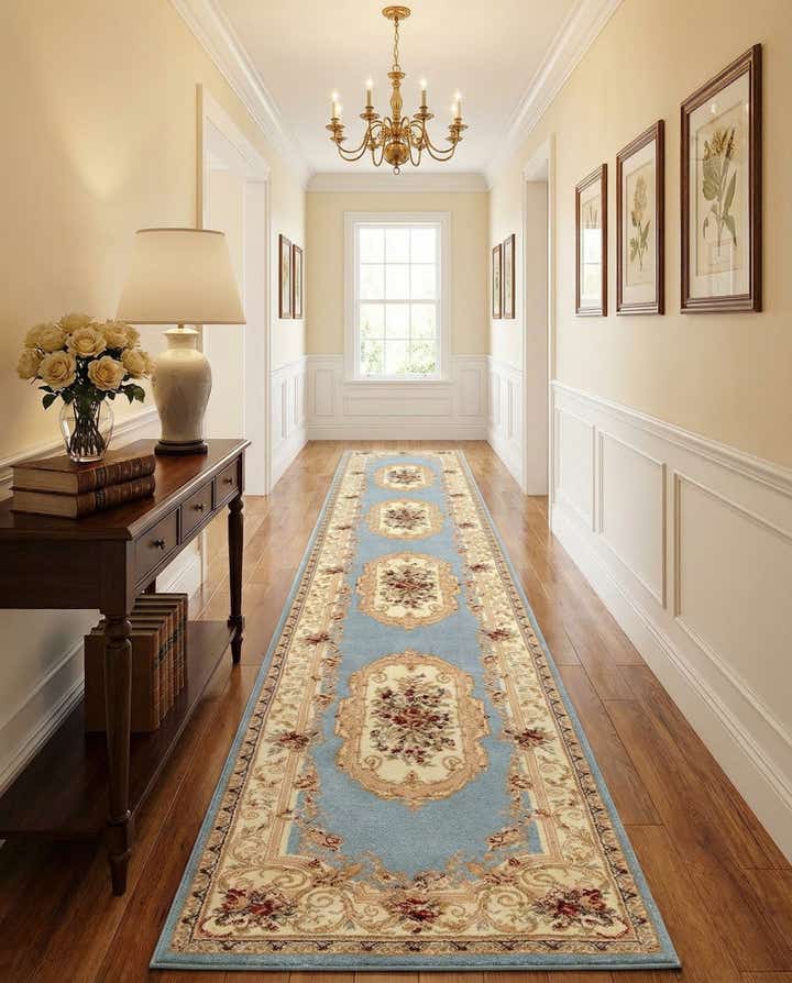 3' x 16' 5 Classic Aubusson Runner Rug