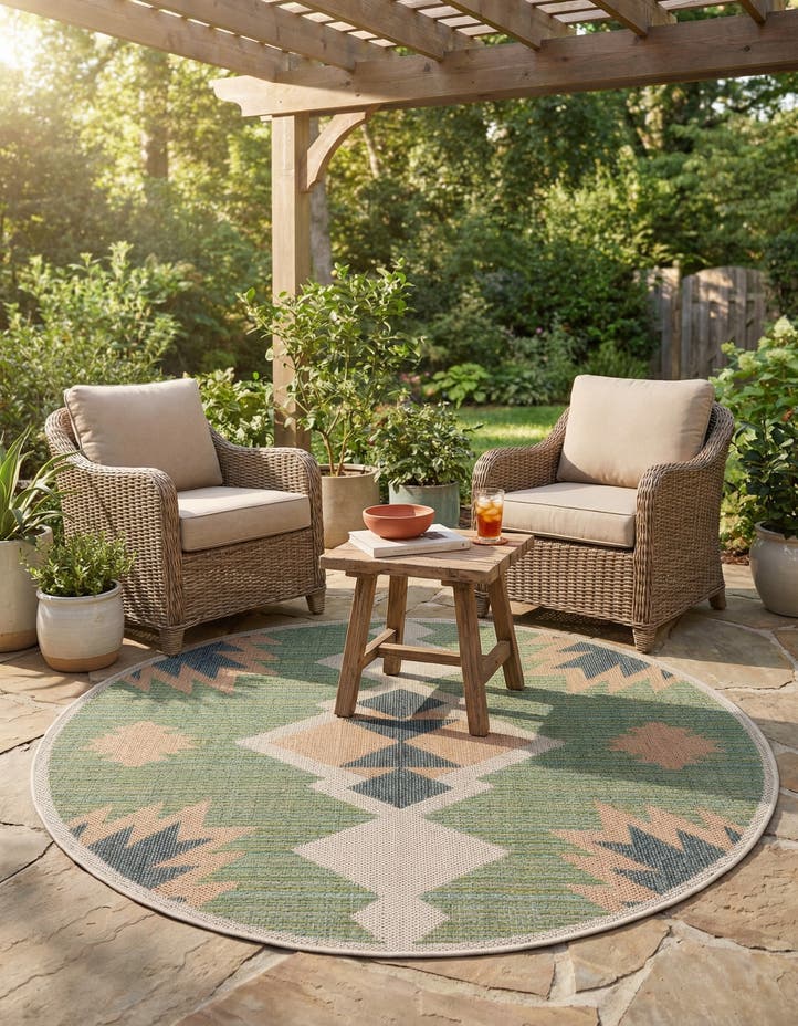5' 3 x 5' 3 Easy-Clean Baja Indoor / Outdoor R...