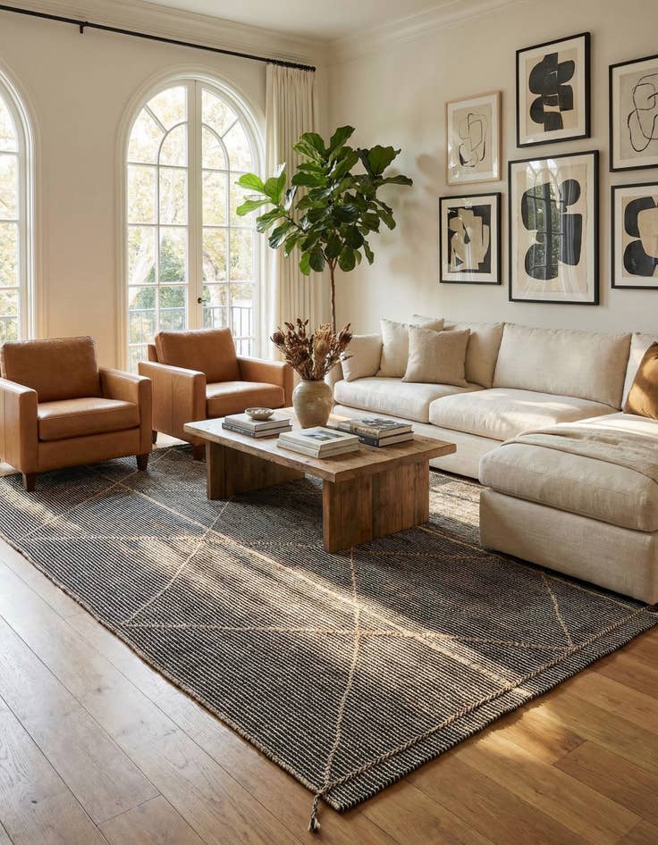 Detail image of 9' 8 x 14' 5  Hand Knotted Moroccan Wool Rug