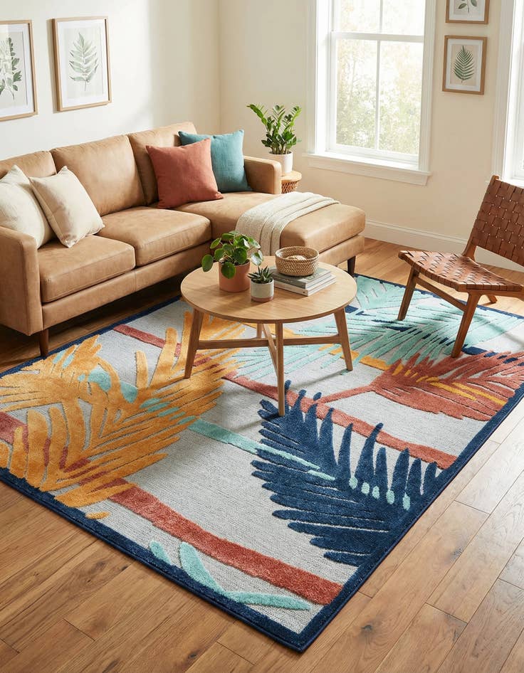 Detail image of 6' x 9'  Washable Belize Indoor / Outdoor Rug