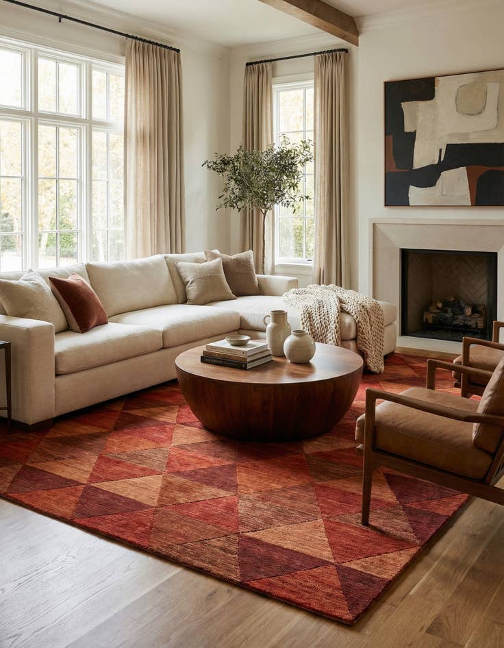 Detail image of 9' 2 x 12' 3  Hand Knotted Darya Wool Rug