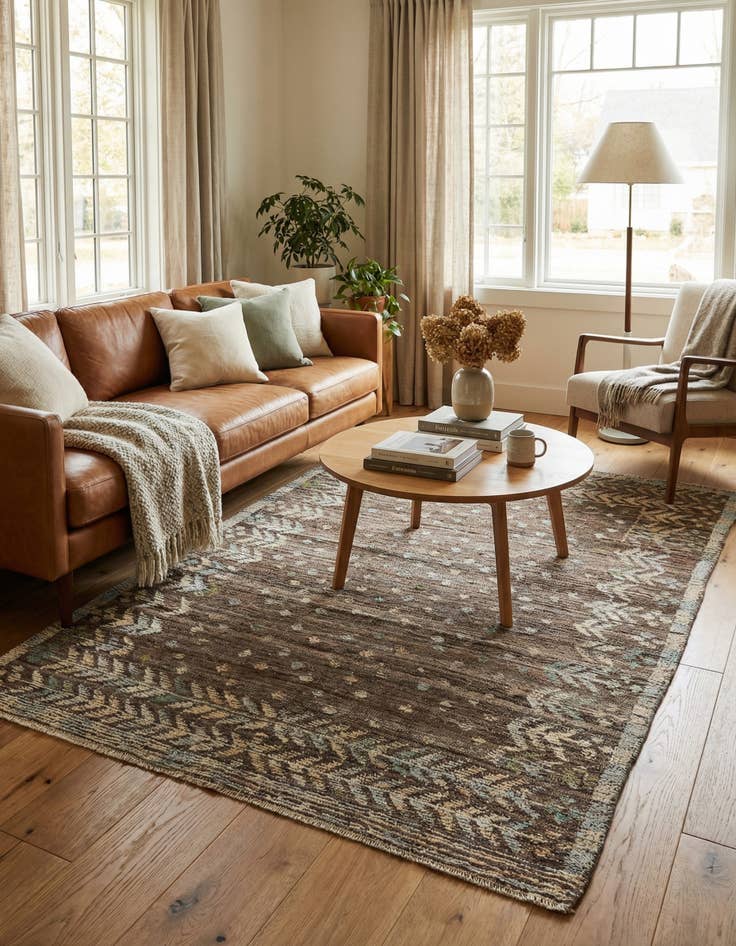 Detail image of 5' 2 x 6' 8  Hand Knotted Darya Wool Rug