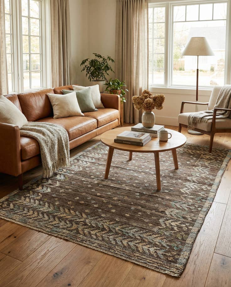 Detail image of 5' 2 x 6' 8 Hand Knotted Darya Wool Rug