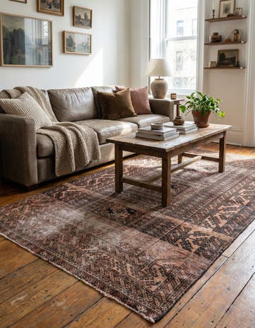 3' 7 x 6' Hand Knotted Ultra Vintage Persian Wool Rug