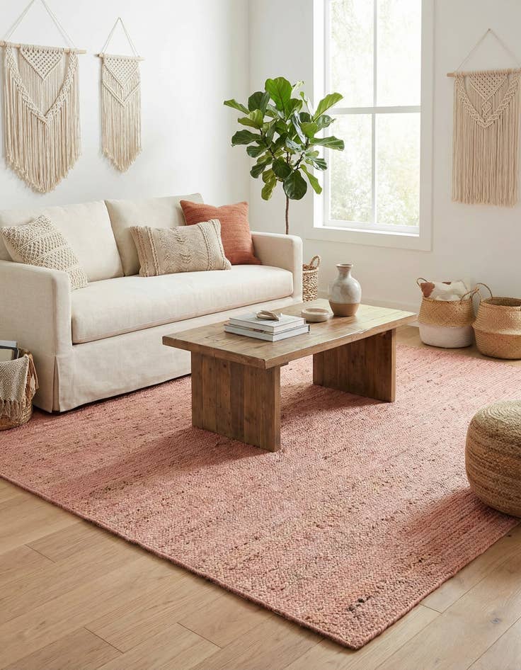 Detail image of  8' x 8'  Hand Braided Jute Square Rug