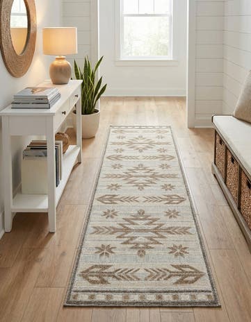 2' x 8' Easy-Clean Modern Indoor / Outdoor Runner Rug