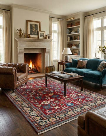 6' 2 x 10' 3 Hand Knotted Kazak Wool Rug