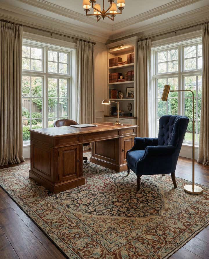 5' 6 x 8' 9 Vintage Royal Wool Rug