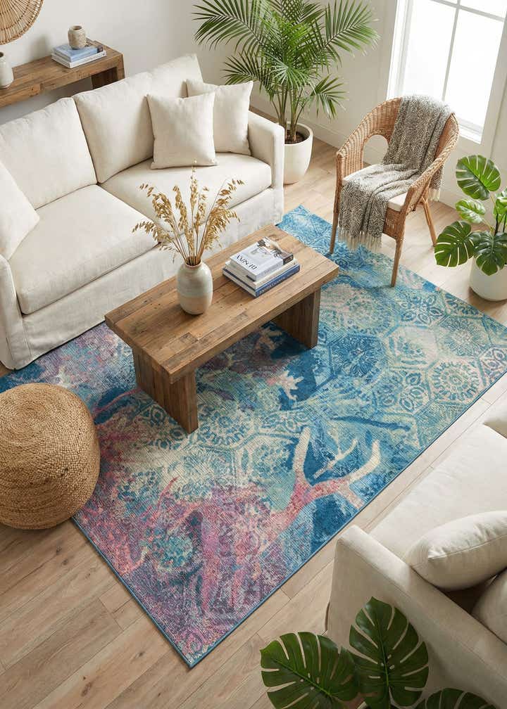 6' x 9' Easy-Clean Coastal Indoor / Outdoor Rug