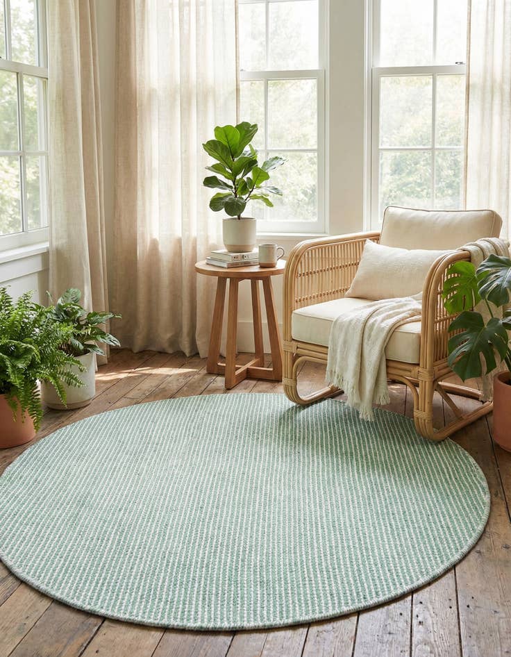 Detail image of 3' 3 x 3' 3  Washable Jill Zarin Palm Springs Indoor / Outdoor Round Rug