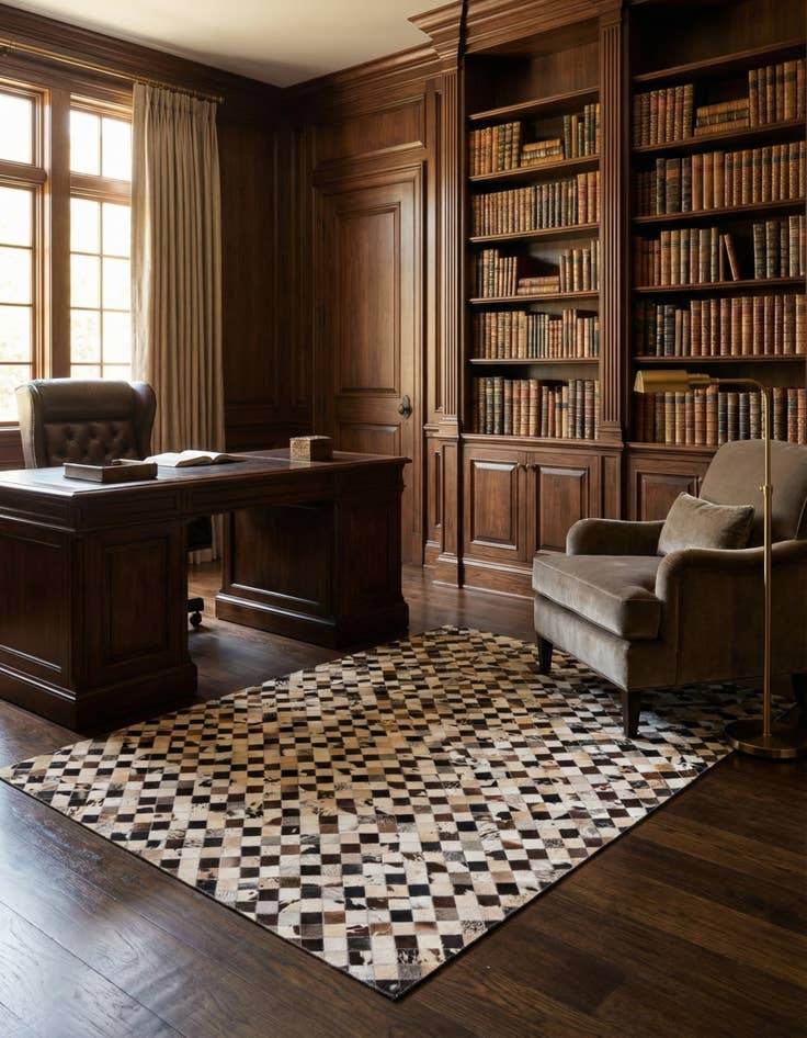 Detail image of  5' 4 x 7' 8 Cowhide Rug