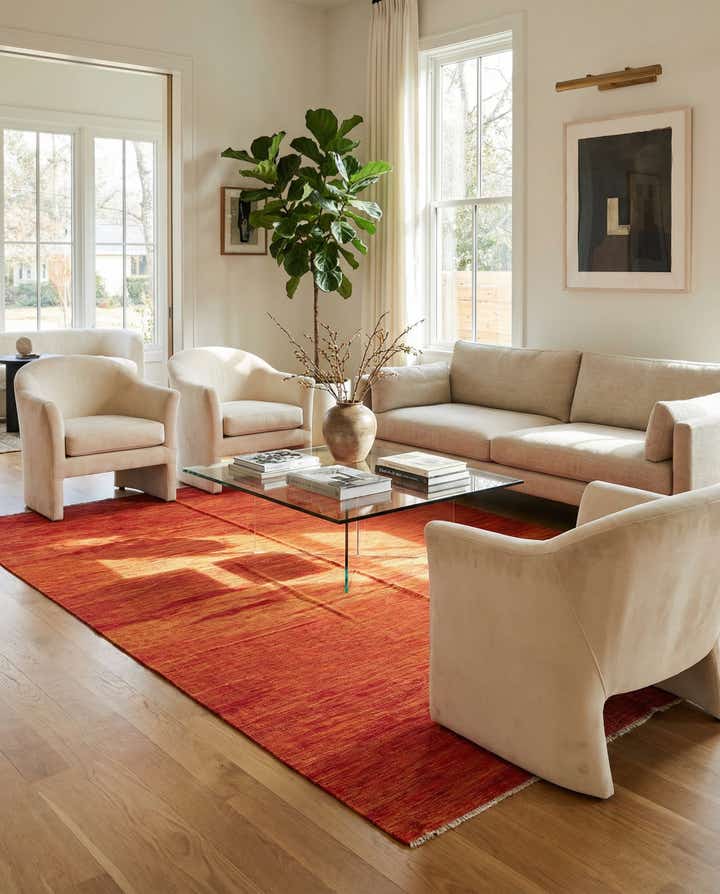 6' 7 x 10' Hand Woven Kilim Modern Wool Rug