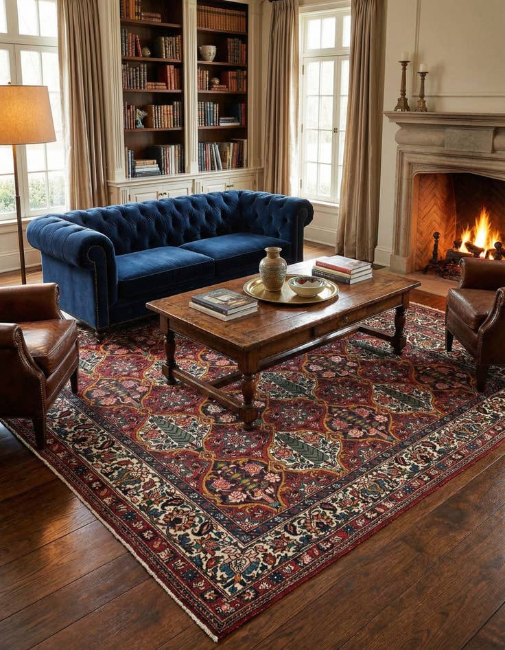 Detail image of 6' 6 x 6' 10 Bachtiar Square Rug