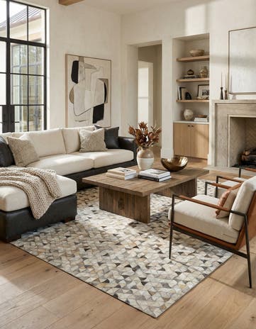5' 2 x 8' Cowhide - Patchwork Rug