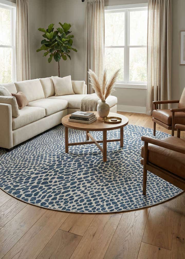10' 8 x 10' 8 Easy-Clean Jill Zarin Cape Town Indoor / Outdoor Round Rug
