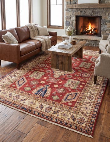 5' 7 x 7' 9 Hand Knotted Kazak Oriental Rug