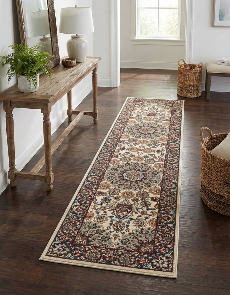 Detail image of 2' x 8'  Washable Traditional Indoor / Outdoor Runner Rug