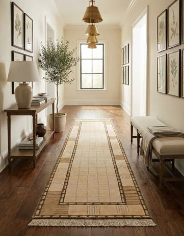 2' 9 x 9' 9 Hand Knotted Darya Wool Runner Rug