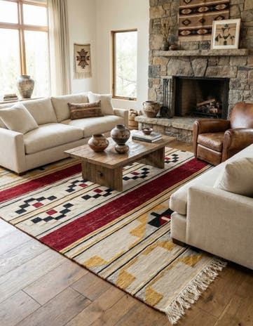 8' 1 x 10' 2 Hand Knotted Darya Wool Rug