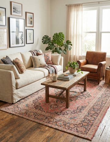 6' 1 x 9' Chenille Jute Rug
