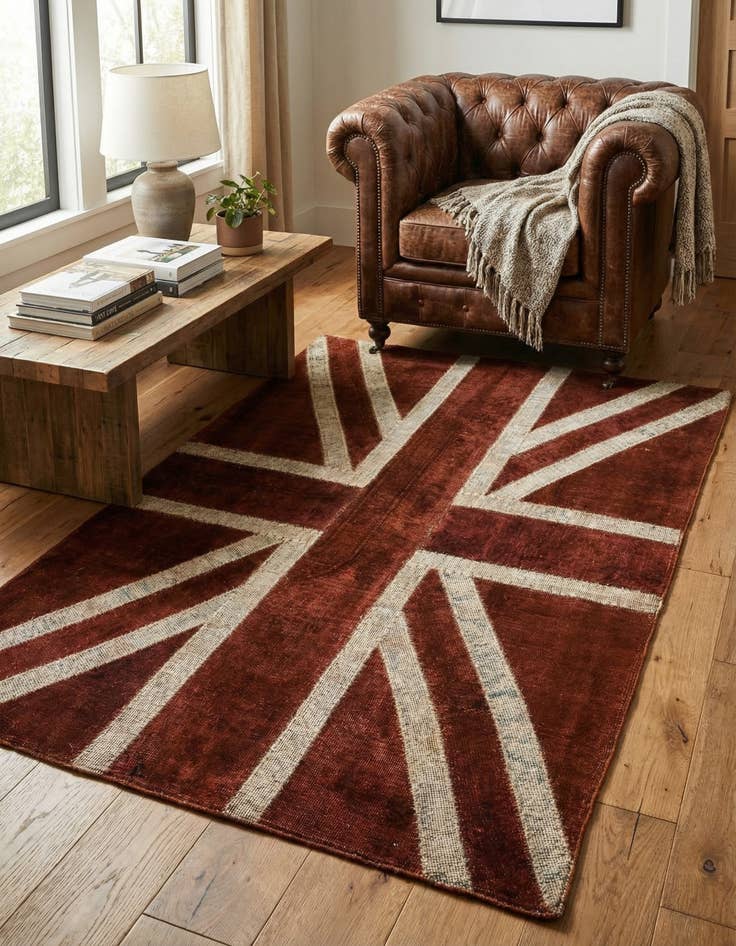 Detail image of 4' x 5' 9  Hand Knotted Ultra Vintage Persian Wool Rug