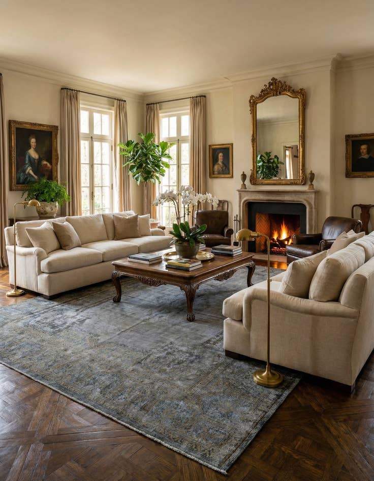 Detail image of  10' 2 x 13' 3 Vintage Royal Wool Rug